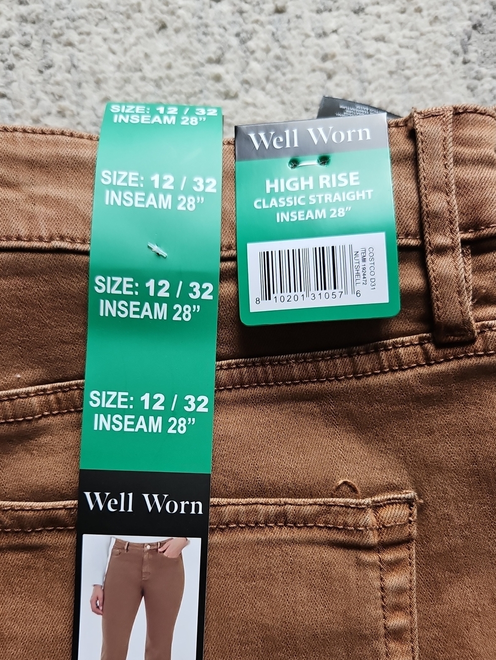NEW! Well Worn Brown High Rise Classic Straight Jeans Multiple Sizes - Picture 11 of 11